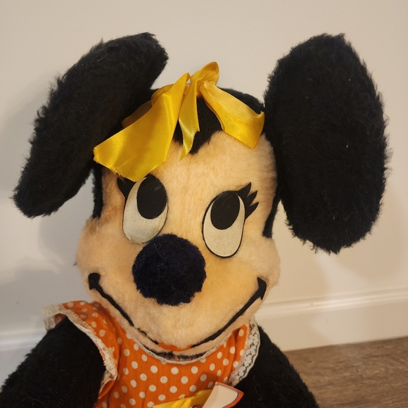 NWT Vintage Disney Minnie Mouse 25" Orange Plush Toy Stuffed Animal Dead Stock - Picture 2 of 8